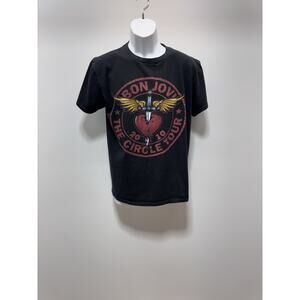 RARE BON JOVI Vintage T-SHIRT 2010 Tour Rock Band Tee 80s Eighties Hard Rock Med
